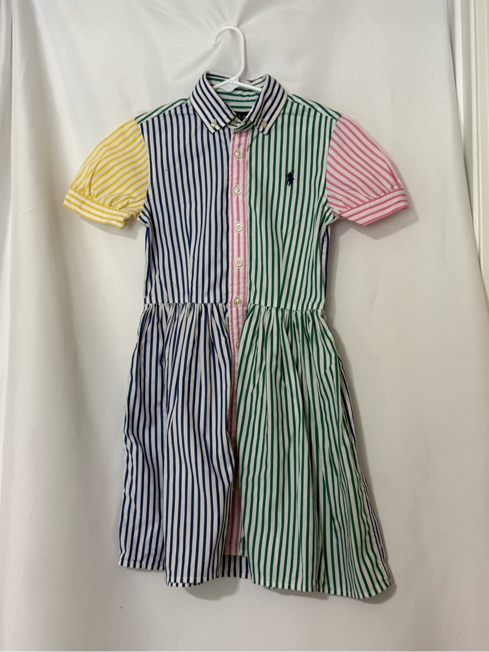 Polo Ralph Lauren Striped Button-Up Shirt - Green & Blue Stripes